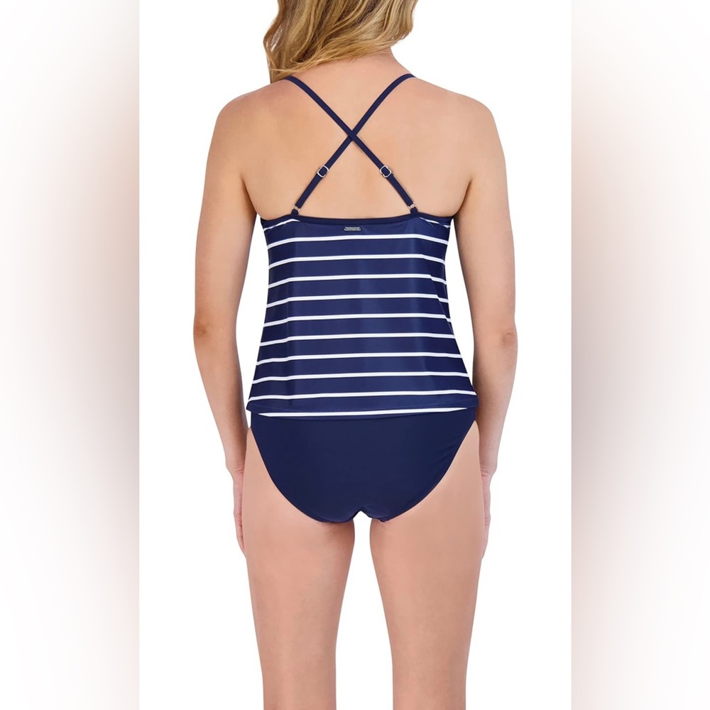 NWT Nautica Standard Crossback V Neck Tankini Size Large - Picture 2 of 5